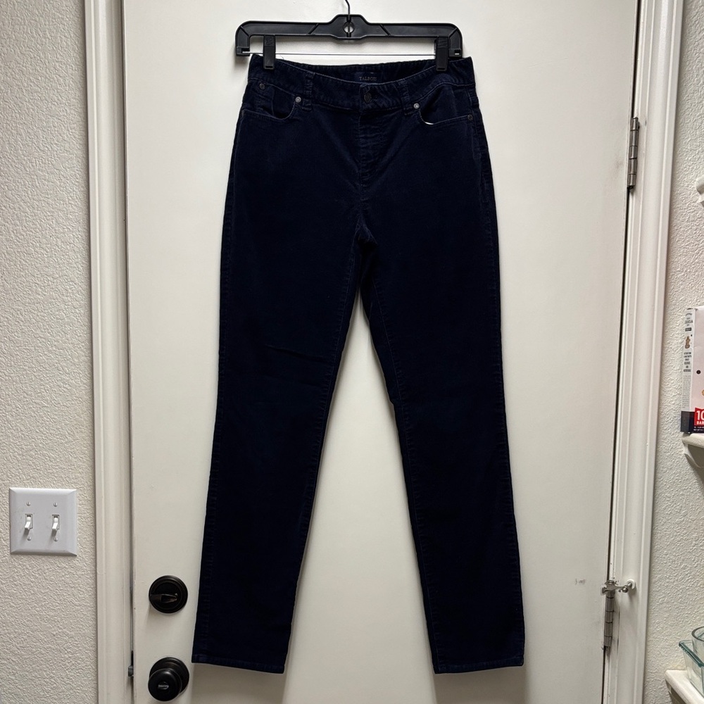 Talbots Women's Dark Gray Corduroy Straight Leg Pants - Size 2 - Picture 2 of 5